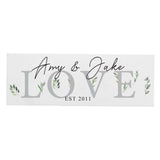 Personalised Botanical Wooden Mantel Decoration