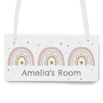 Personalised Rainbow Wooden Sign