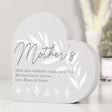 Personalised Leaf Decor Free Standing Heart Ornament