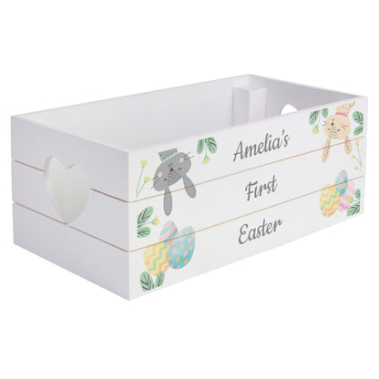 Personalised Easter Egg Hunt Small Wooden Crate