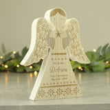 Personalised Christmas Angel Wooden Ornament