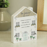 Personalised Love Makes A Home Wooden House Ornament