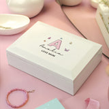 Personalised Butterfly Initial Wooden Jewellery Box