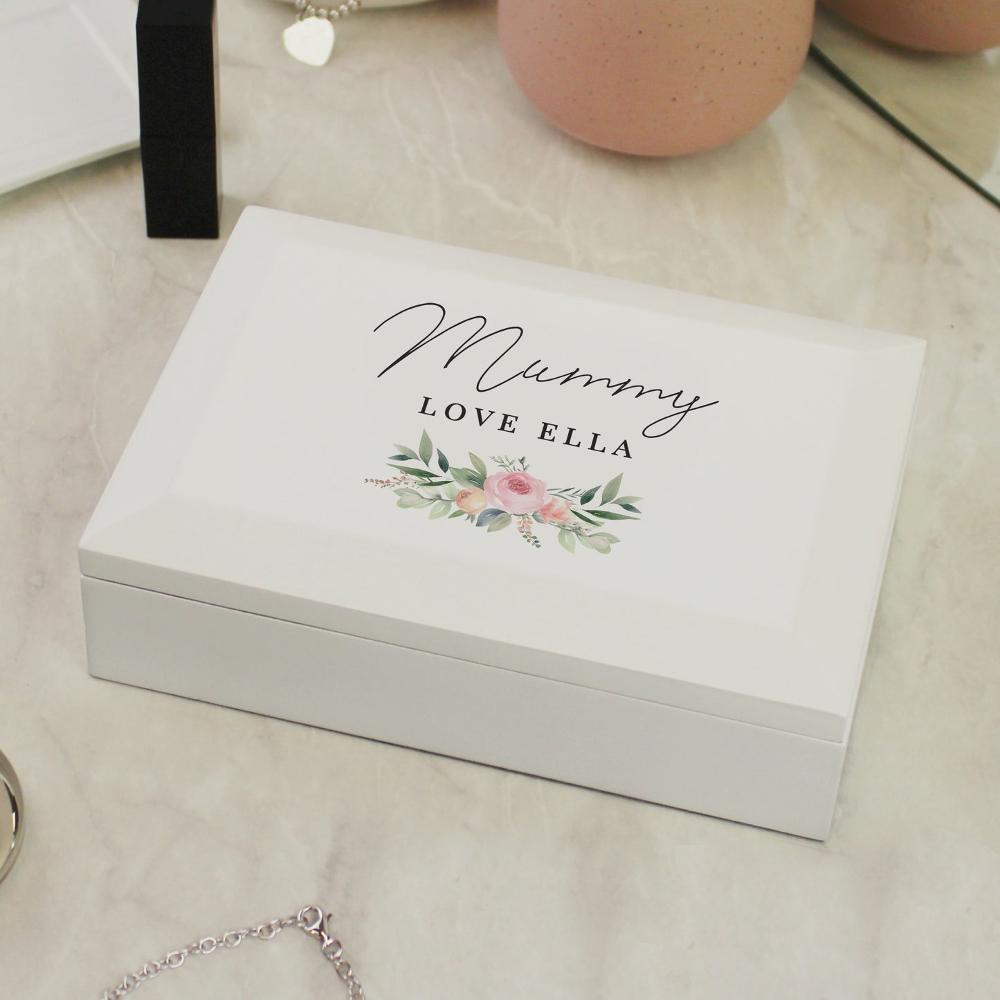 Personalised Wedding Wooden Jewellery Box