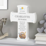 Personalised Noahs Ark Cross Wooden Ornament