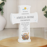 Personalised Noahs Ark Cross Wooden Ornament