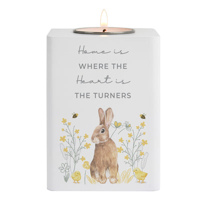 Personalised Spring Bunny Tealight Holder