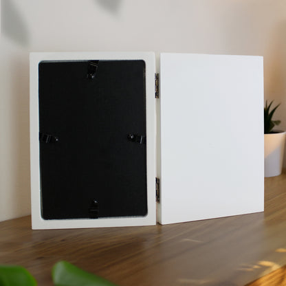 Personalised Wooden Hinged 6x4 Photo Frame