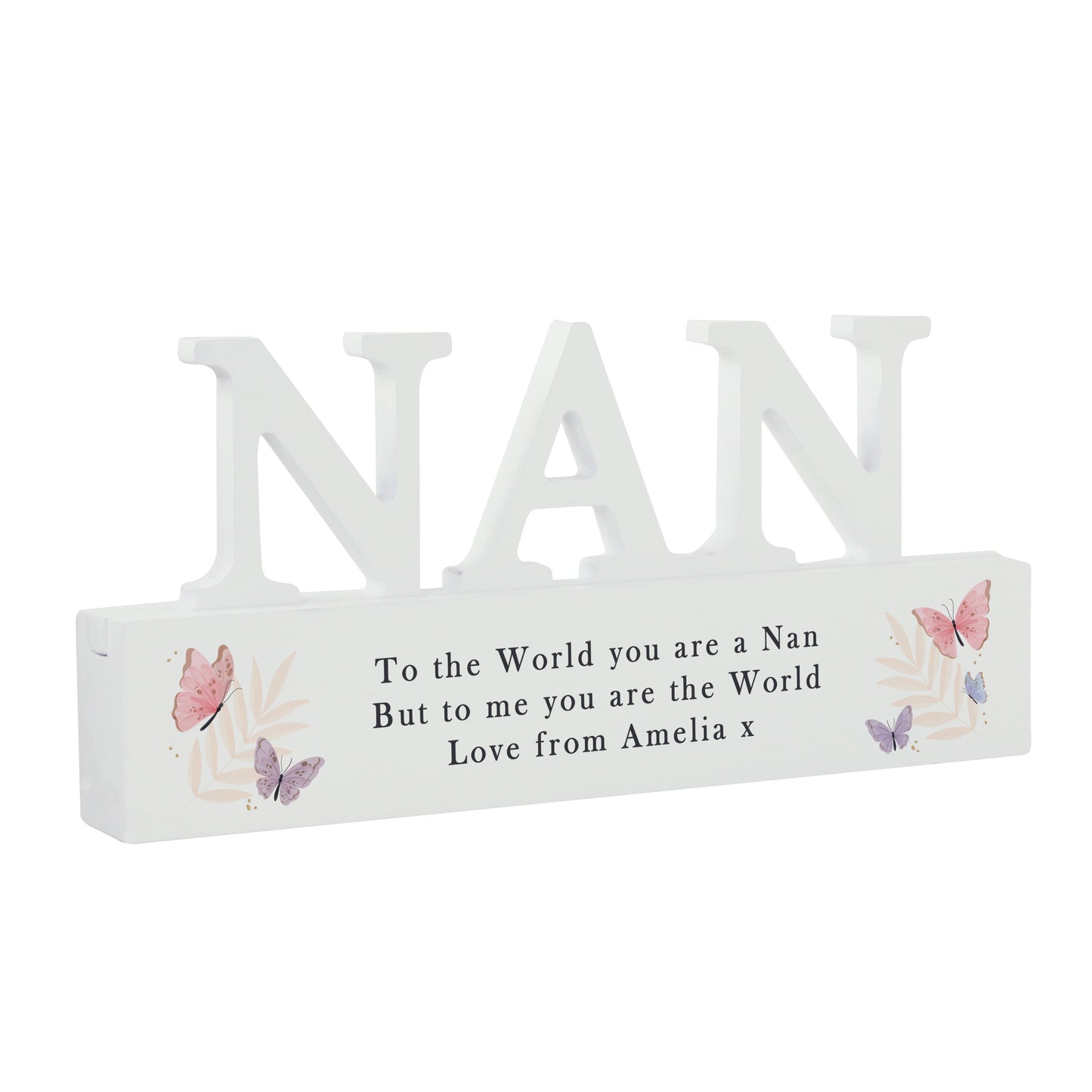 Personalised Butterfly Nan Ornament
