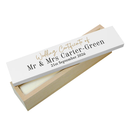 Personalised Black & Gold Free Text Certificate Holder