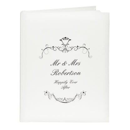 Personalised Black Ornate Swirl Traditional Photo Album