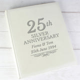 Personalised 25th Silver Anniversary Traditional Photo Album