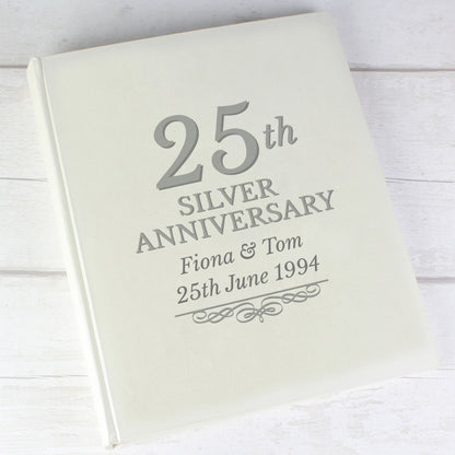 Personalised 25th Silver Anniversary Traditional Photo Album