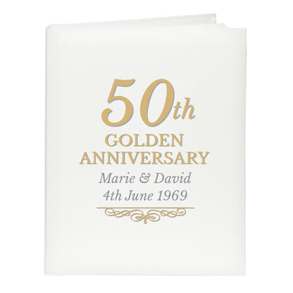 Personalised 50th Golden Anniversary Traditional Photo Album