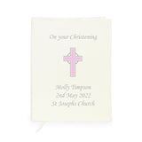 Personalised Pink Cross Holy Bible - Eco-friendly