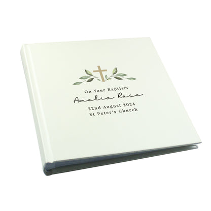 Personalised Religious Cross Square Photo Album