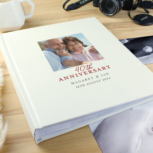 Personalised Photo Upload 40th Anniversary Traditional Photo Album