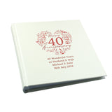 Personalised 40th Ruby Wedding Anniversary Photo Album