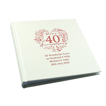 Personalised 40th Ruby Wedding Anniversary Photo Album