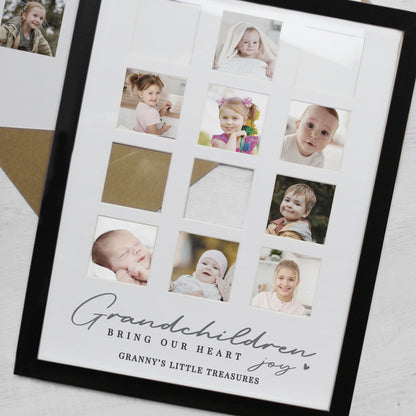 Personalised Grandchildren Black Multi Photo Frame