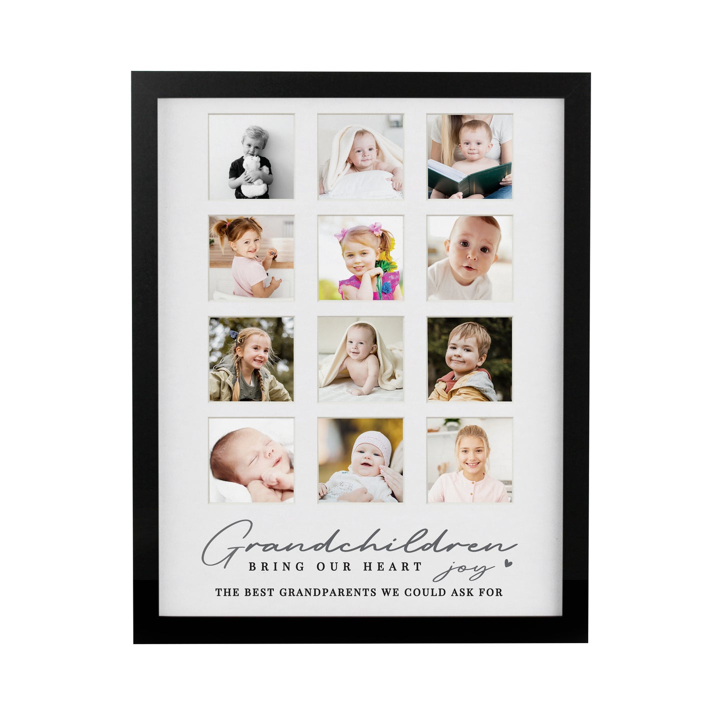 Personalised Grandchildren Black Multi Photo Frame