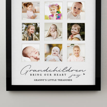 Personalised Grandchildren Black Multi Photo Frame