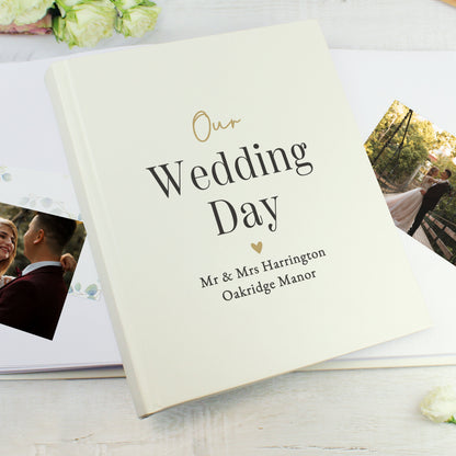 Personalised Black & Gold Free Text Traditional Album