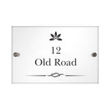 Personalised Decorative Swirl Acrylic House Sign