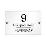 Personalised Botanical Acrylic House Sign