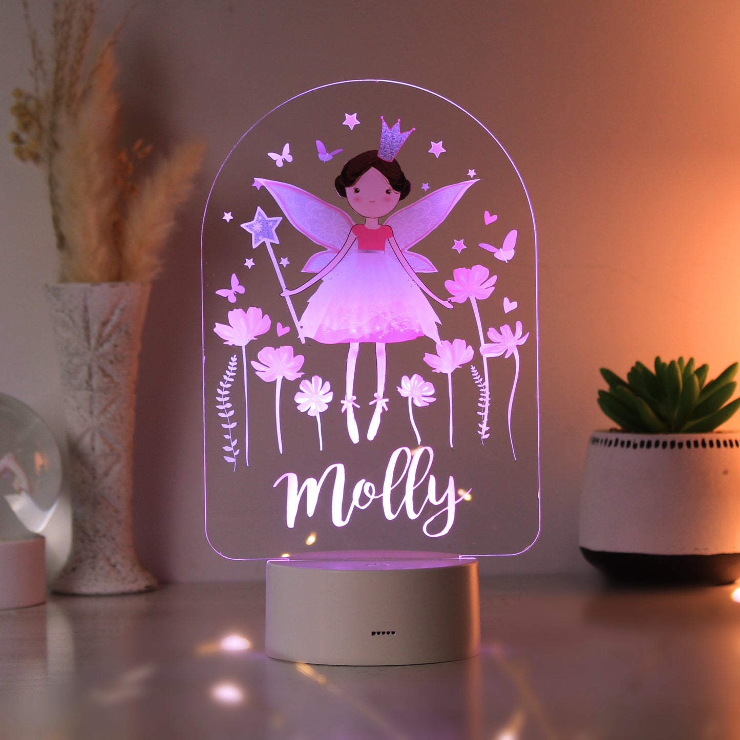 Personalised Fairy Princess LED Colour Changing Light