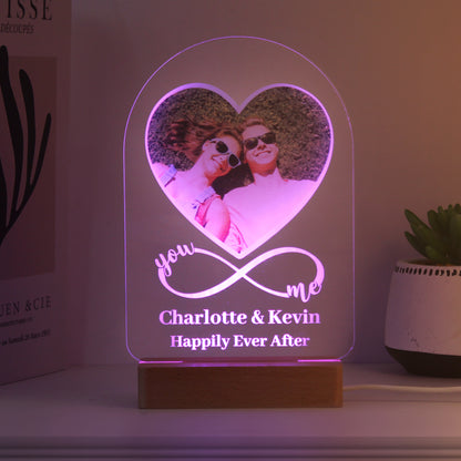 Personalised Heart Photo Upload LED Light