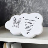 Personalised Dog Breed Garden Memorial Cloud