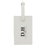 Personalised Classic Initials Cream Luggage Tag
