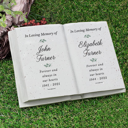 Personalised Couples In Loving Memory Resin Book
