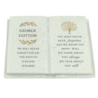 Personalised Family Tree Memorial Resin Book