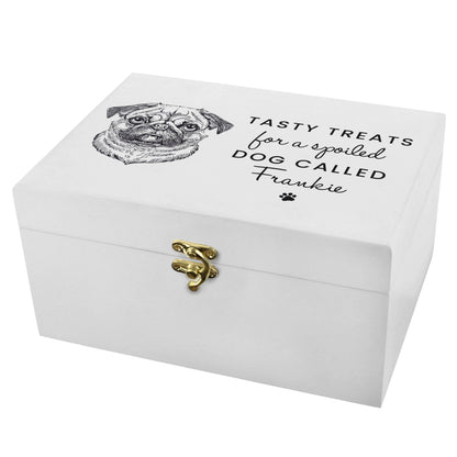 Personalised Dog Breed White Wooden Storage Box - 22 x 16cm