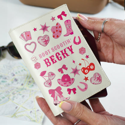 Personalised Cowgirl Passport Holder & Luggage Tag