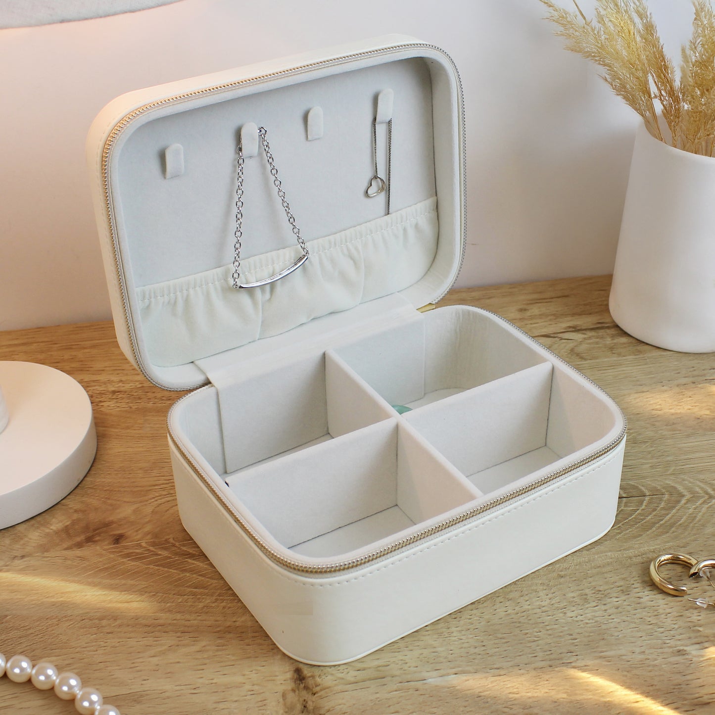 Personalised Bow Travel Jewellery Box