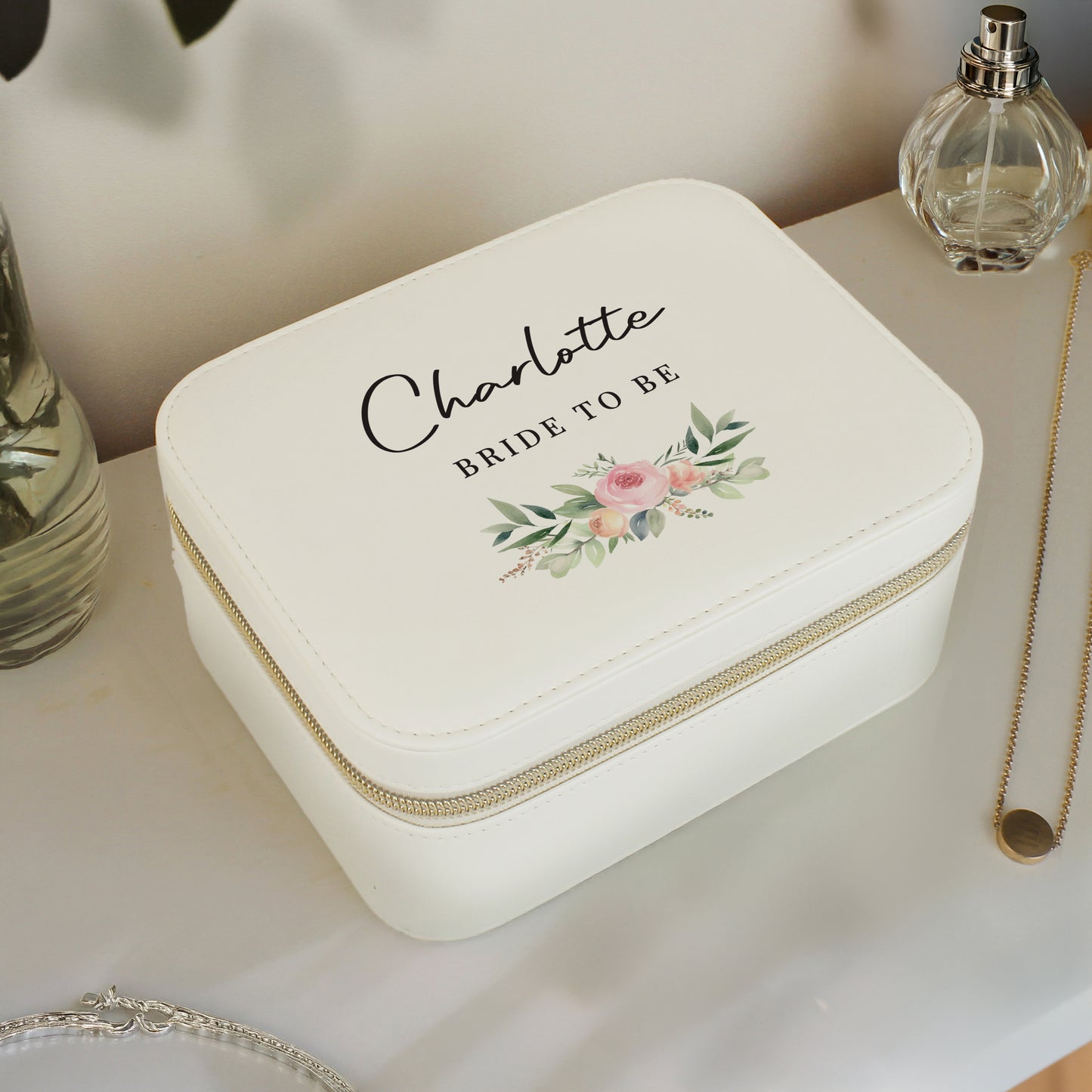 Personalised Wedding Travel Jewellery Box