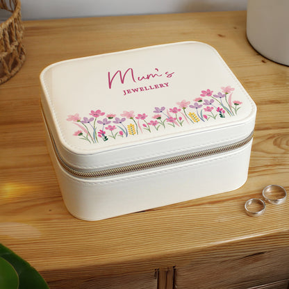 Personalised Floral Travel Jewellery Box
