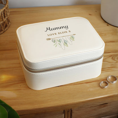 Personalised Botanical Leatherette Jewellery Box