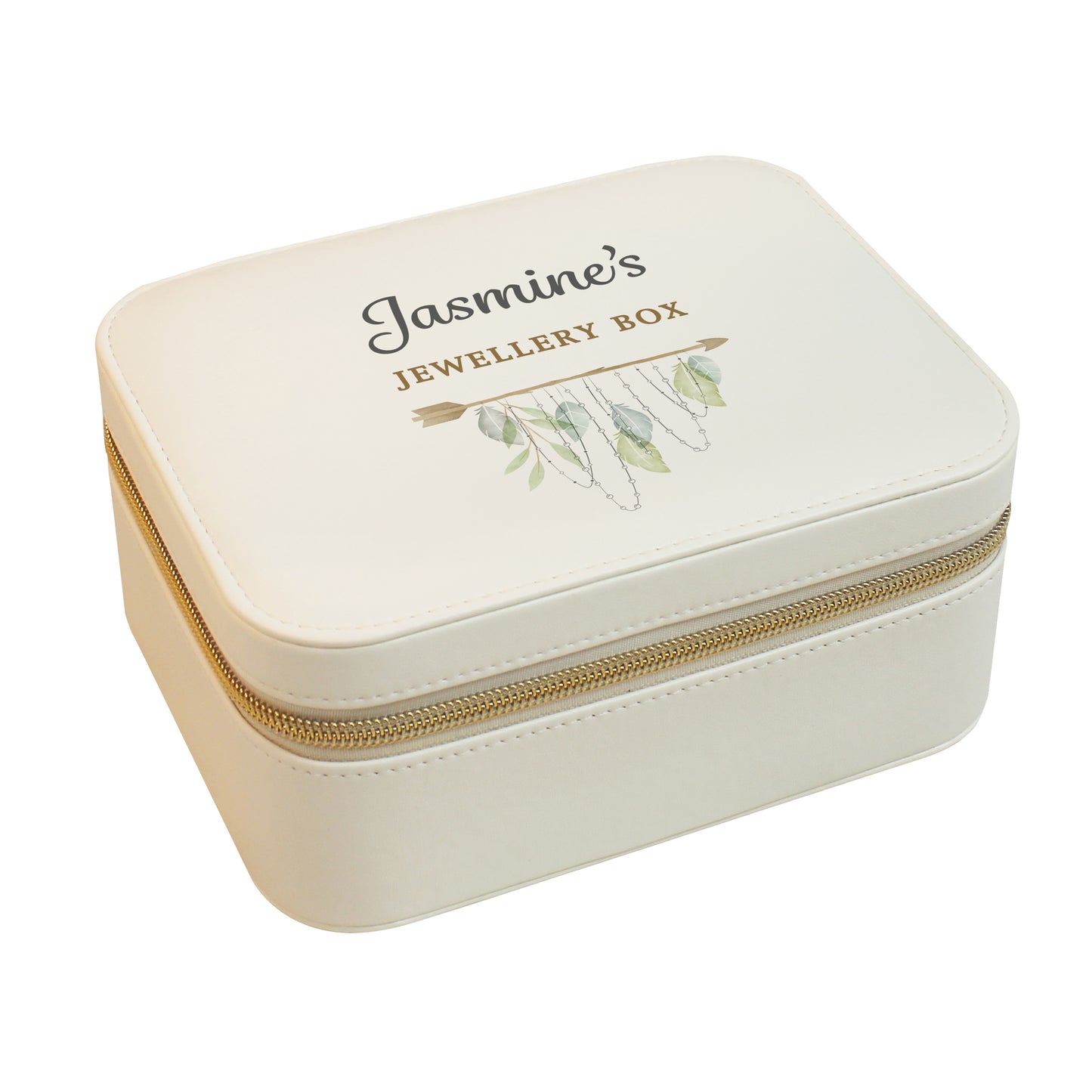Personalised Botanical Leatherette Jewellery Box