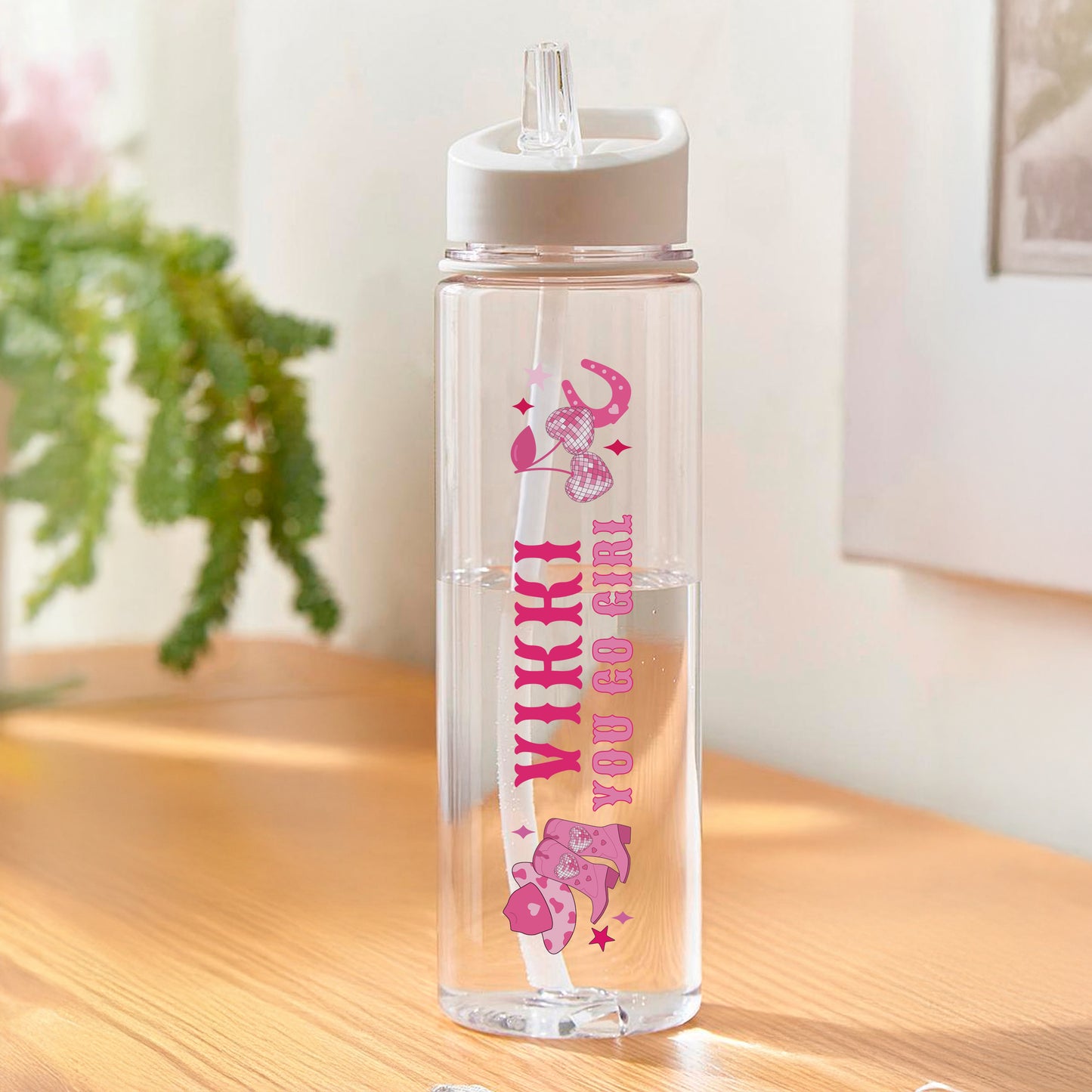 Personalised Cowgirl Water Bottle