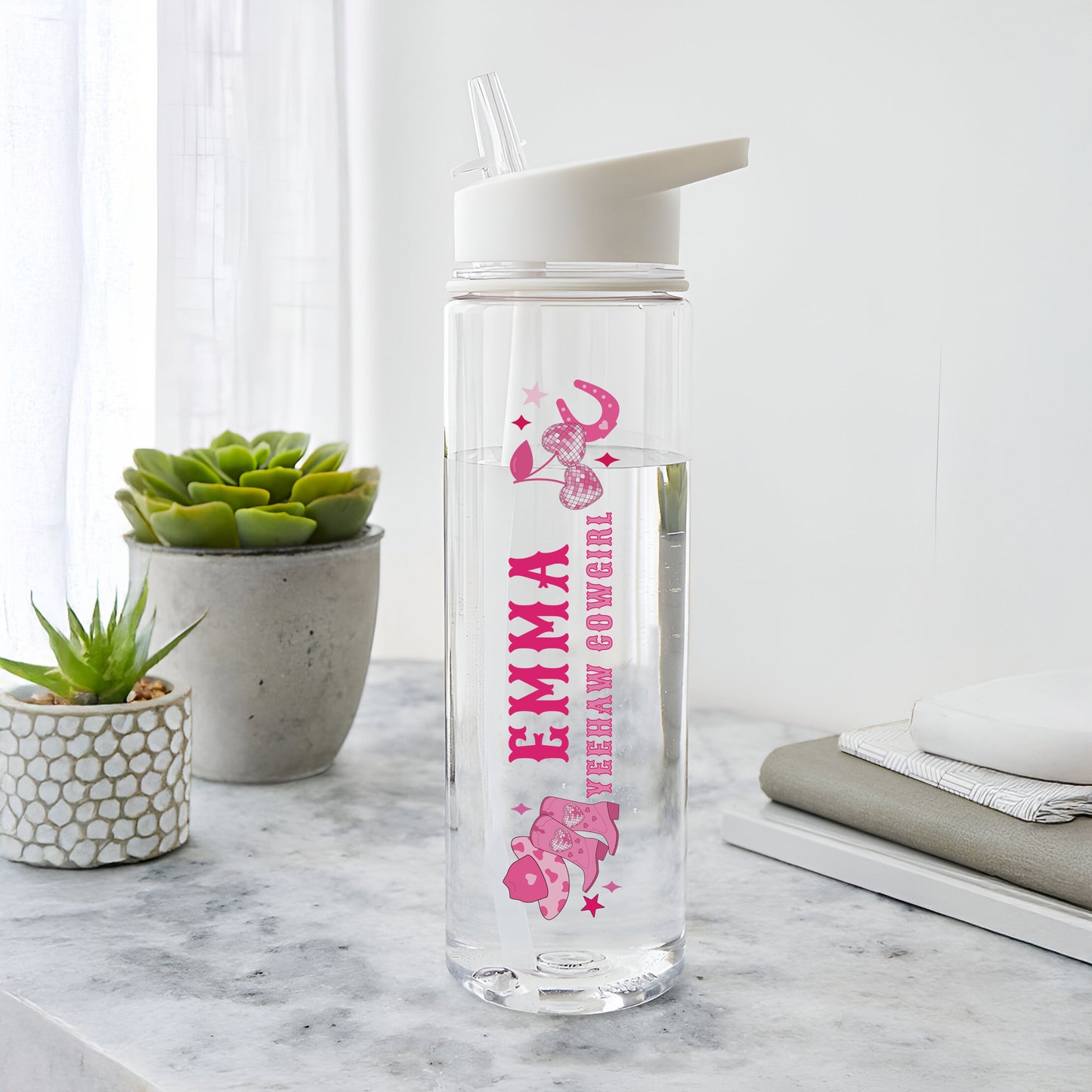 Personalised Cowgirl Water Bottle