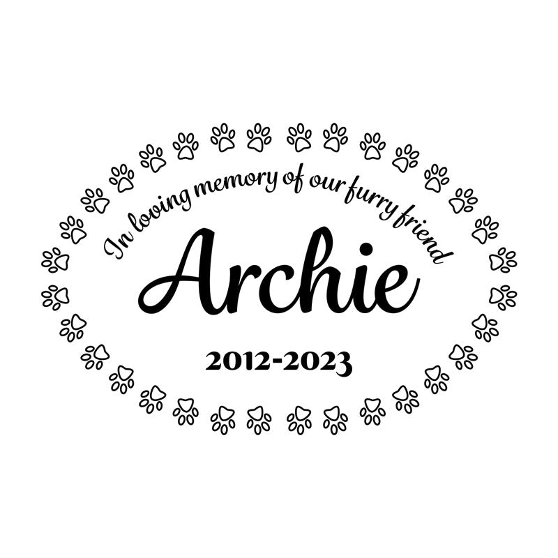 Personalised Oak Pet Urn – Perfect Cat Urn with Paw Print Pattern