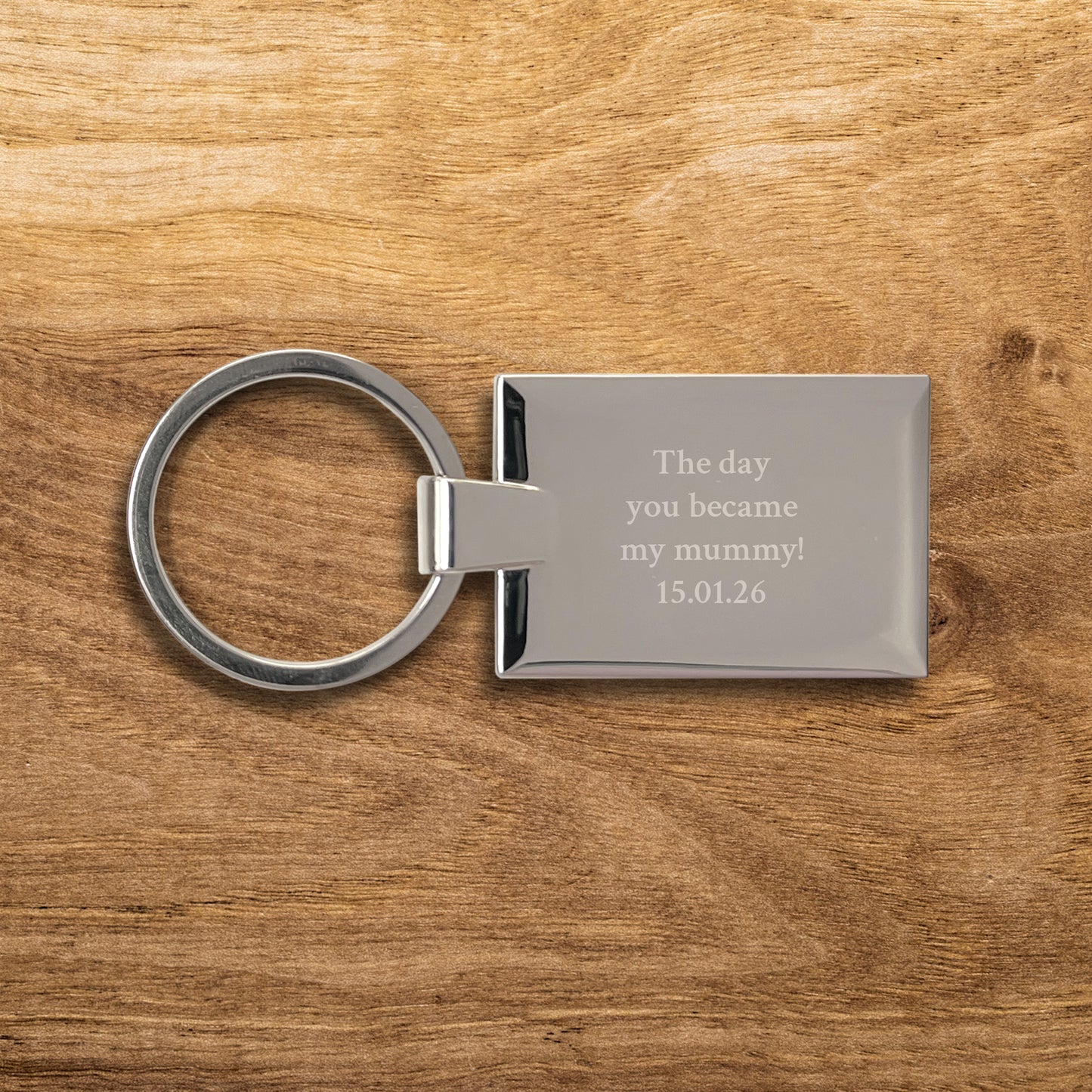 Personalised Photo Rectangle Metal Keyring