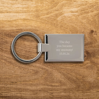 Personalised Photo Rectangle Metal Keyring
