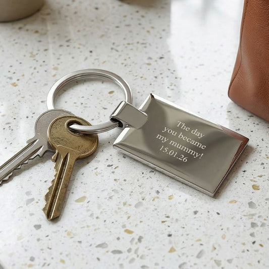 Personalised Photo Rectangle Metal Keyring