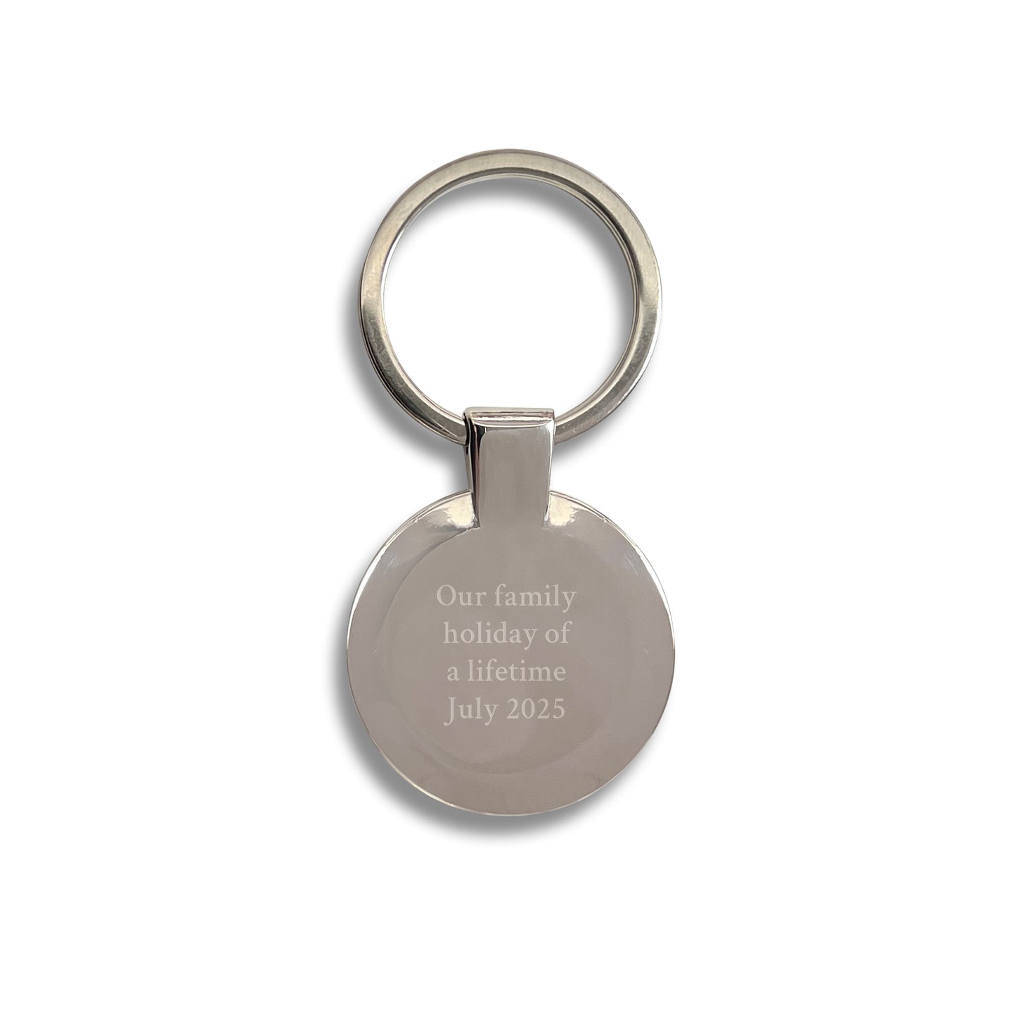 Personalised Photo Circle Metal Keyring