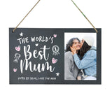 Personalised The World's Best Mum Photo Slate Hanging Plaque 25 x 15cm